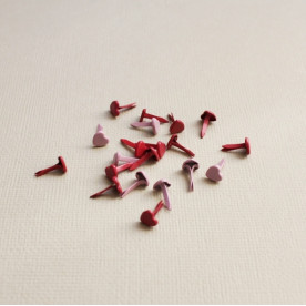 Набір брадс - сердечок, рожевий і червоний колір, 5 мм, 10 шт.