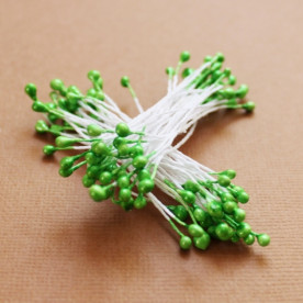 Набор тычинок перламутрового зеленого цвета, 3 мм, 60 тычинок (30 веточек)