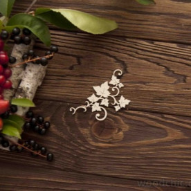 Чіпборд великий завиток з листям WOODChic