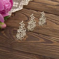 Чіпборд Композиція Роза 6х3см WOODChic
