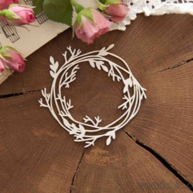 Чипборд Венок с ветками и листвой WOODChic