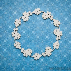 Чипборд Венок из полевых цветов WOODChic