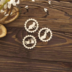 Чипборд Набор Фишки детские малыш WOODChic