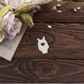 Чіпборд Бодик з серцем WOODChic