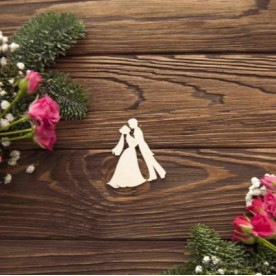 Чипборд Пара жених и невеста WOODChic