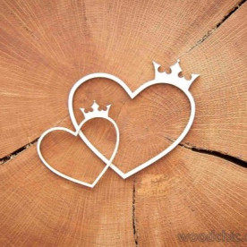 Чіпборд Серце з коронкою (мал.) WOODChic