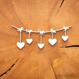 Чіпборд Підвіска сердечка WOODChic