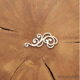 Чіпборд Ажурний завиток 5х2.7 см WOODChic