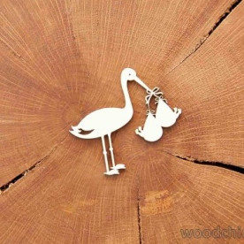 Чипборд Аист двойня WOODChic