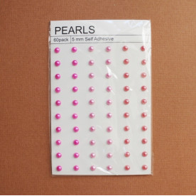 Набор полужемчужин в розовых тонах, 5 мм, 60 шт. 