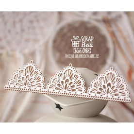 Чипборд бордюр Кружево с углолками Hw-088 , Scrapbox