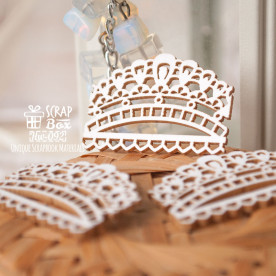 Чипборд 3 шт. элемент Кружево Hw-092 , Scrapbox