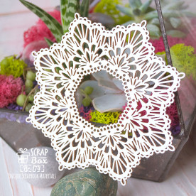 Чіпборд восьмикутна ажурна серветка Hr-174, Scrapbox