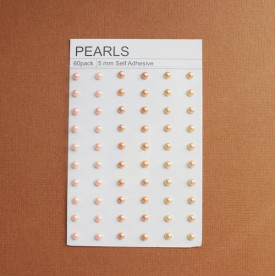 Набор полужемчужин в персиковых тонах, 5 мм, 60 шт.