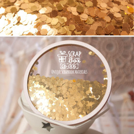 Наповнювач для шейкера міні вирубка золота Qb-006, Scrapbox