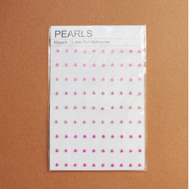 Набір напівперлин в рожевих тонах, 3 мм, 90 шт. 