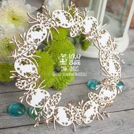 Чипборд пасхальный венок Hh-092 , Scrapbox