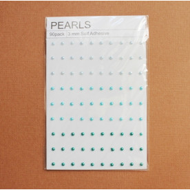 Набір напівперлин в блакитних тонах, 3 мм, 90 шт. 