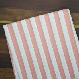 Ткань хлопок Полоска розовая, 50х75 см