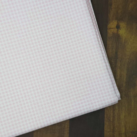 Тканина бавовна Клітка виші рожева, 50х75 см