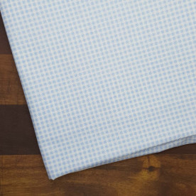 Ткань хлопок Клетка виши голубая, 50х75 см