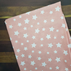 Ткань хлопок Звездочки розовый, 35х70 см