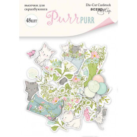 Набор высечек для скрапбукинга, Pur Pur, 48 шт, Scrapmir
