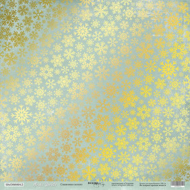 Лист із золотим тисненням 30x30 Сніжинки Nordic Spirits Scrapmir