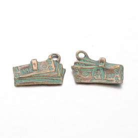 Подвеска Купюры с патиной, 18х12 мм