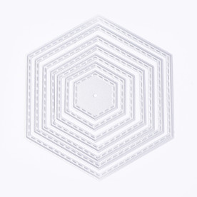 Набір ножів для вирубки Шестигранники, 10 см, 7 шт.