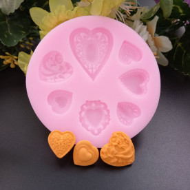 Силиконовый молд Сердце, 72х10 мм