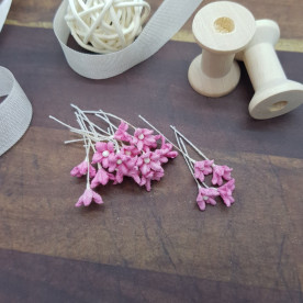 Набор мини-цветочков, 20 шт, 8-10 мм, розовый, Цветочная Фея