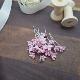 Набор мини-цветочков, 20 шт, 8-10 мм, нежно-розовый, Цветочная Фея
