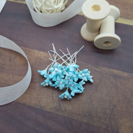 Набор мини-цветочков, 20 шт, 8-10 мм, нежно-голубой, Цветочная Фея