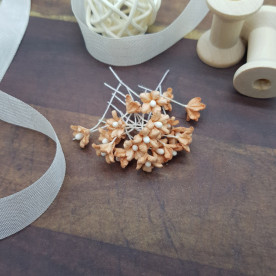 Набір міні-квіточок, 20 шт, 8-10 мм, карамельний, Квіткова Фея