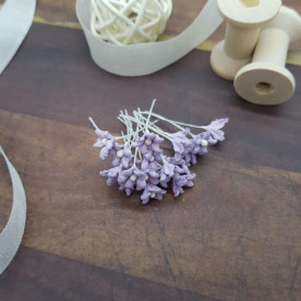 Набор мини-цветочков, 20 шт, 8-10 мм, сиреневый, Цветочная Фея