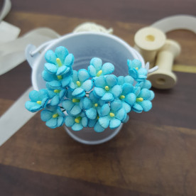 Набір незабудок, 5 шт, 1 см, блакитний, Квіткова Фея