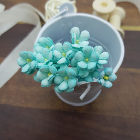 Набор незабудок, 5 шт, 1 см, светло-бирюзовый, Цветочная Фея