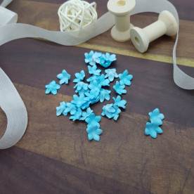 Набор цветочков-заготовок 3, 50 шт, 1 см, голубой, Цветочная Фея