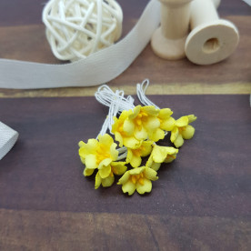 Набір кольорів вишні 5 шт, 12 мм, ніжно-жовтий, Квіткова Фея