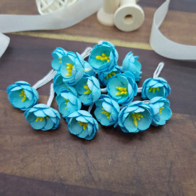 Цветок яблони, 1 шт, 17 мм, голубой, Цветочная Фея