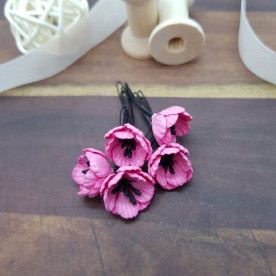 Цветок мака, 1 шт, 17 мм, розовый, Цветочная Фея