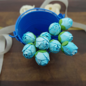 Бутон півоній, 5 шт, 15 мм, блакитний, Квіткова Фея