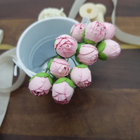 Бутон пионов, 5 шт, 15 мм, розовый, Цветочная Фея