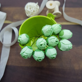 Бутон півоній, 5 шт, 15 мм, м'ятний, Квіткова Фея