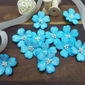 Квітка енотери, 35 мм, 1 шт, блакитний, Квіткова Фея