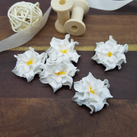 Квітка гарденії, 1 шт, 30 мм, білий, Квіткова Фея