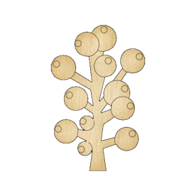 Заготовка из фанеры №247 Ягодки на ветке-1, Фабрика Декору