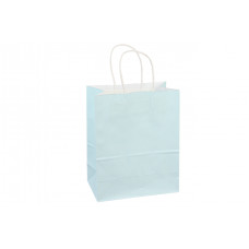 Подарочный пакет однотонный, нежно-голубой,1 шт, 21х11 см, высота 27 см
