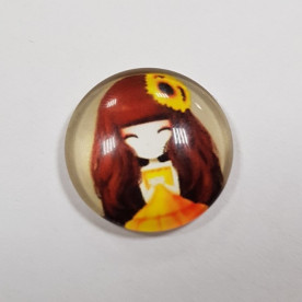 Кабошон Дівчата, 18 мм, товщина 5 мм 